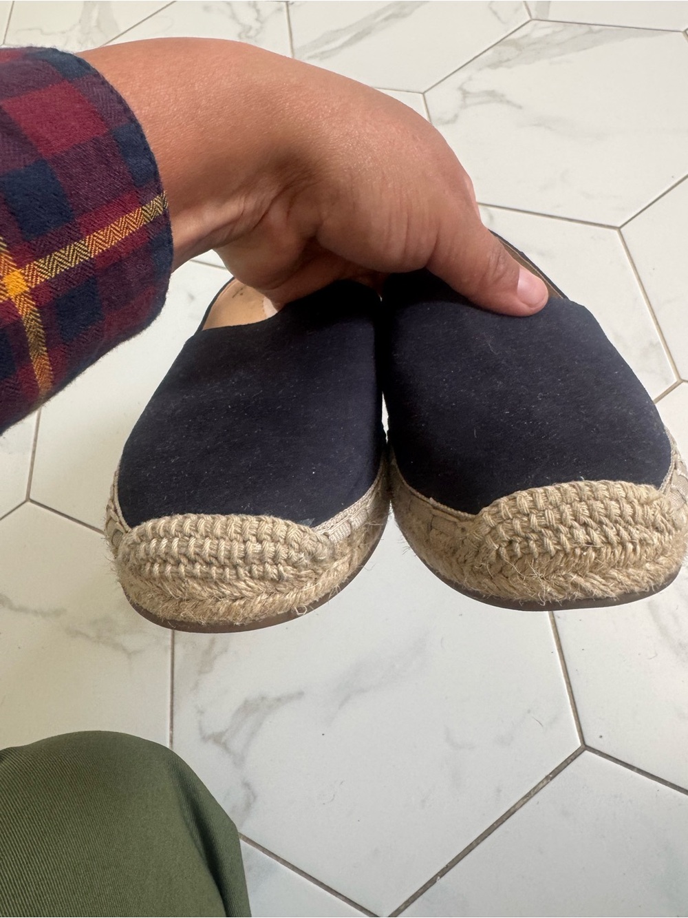 Banana Republic Navy Perforated Espadrille Slip-Ons - Picture 10 of 11